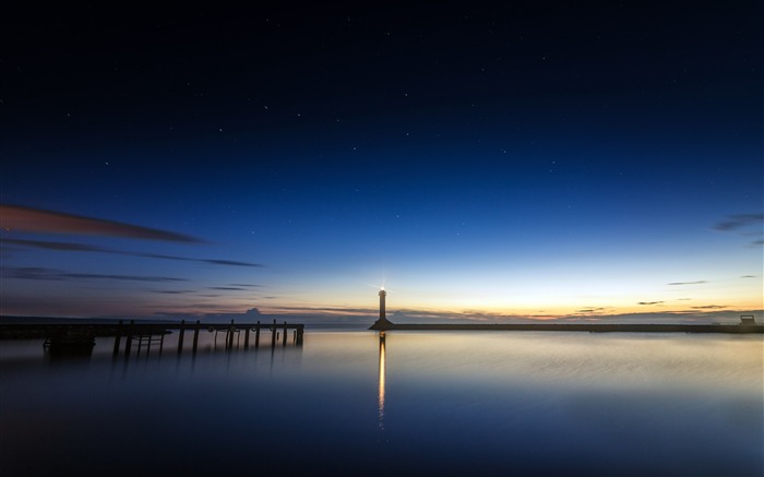 Ocean Coast Boardwalk Lighthouse evening Views:13032 Date:2018/2/11 9:40:58