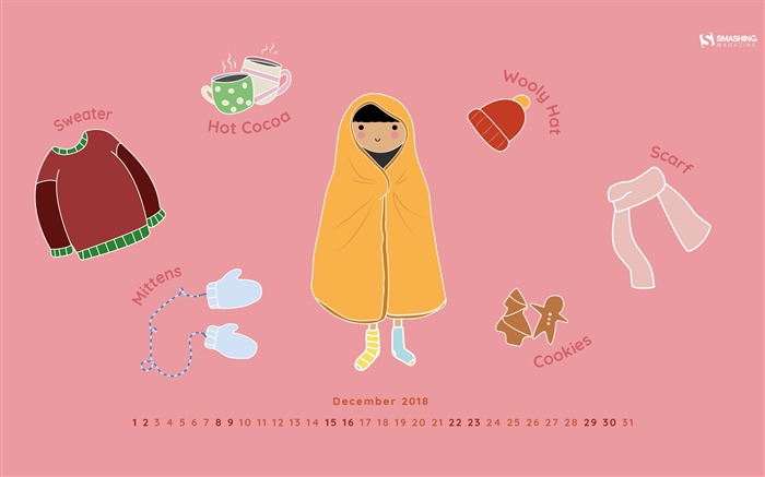 Cozy December 2018 Calendars Views:6484 Date:2018/11/30 7:10:06