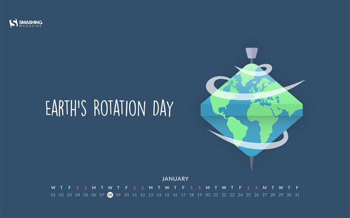 Earths Rotation Day January 2020 Calendar Desktop Views:8109 Date:2019/12/31 22:16:39