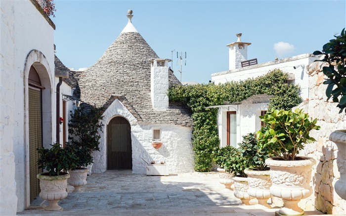 Patio, Arquitectura, Alberobello, Bari, Italia, 5K Vistas:3704